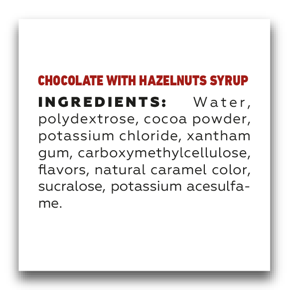 Chocolate with Hazelnuts Syrup - Mrs Taste